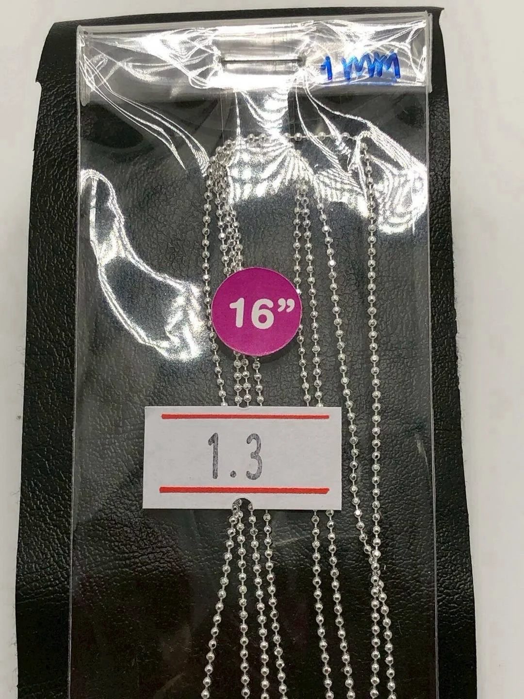 สร้อยคอเม็ดตัดลายเงินแท้