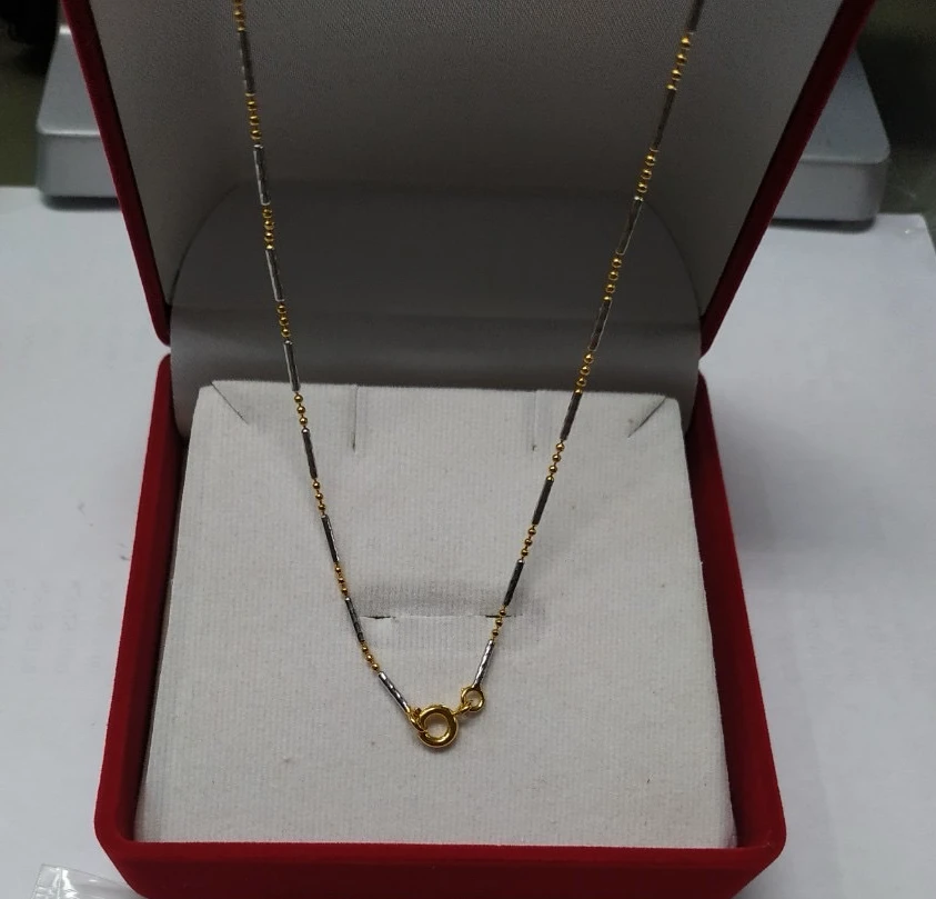สร้อยคอลายปล้องสลับเม็ดตัดลายสองกษัตริย์